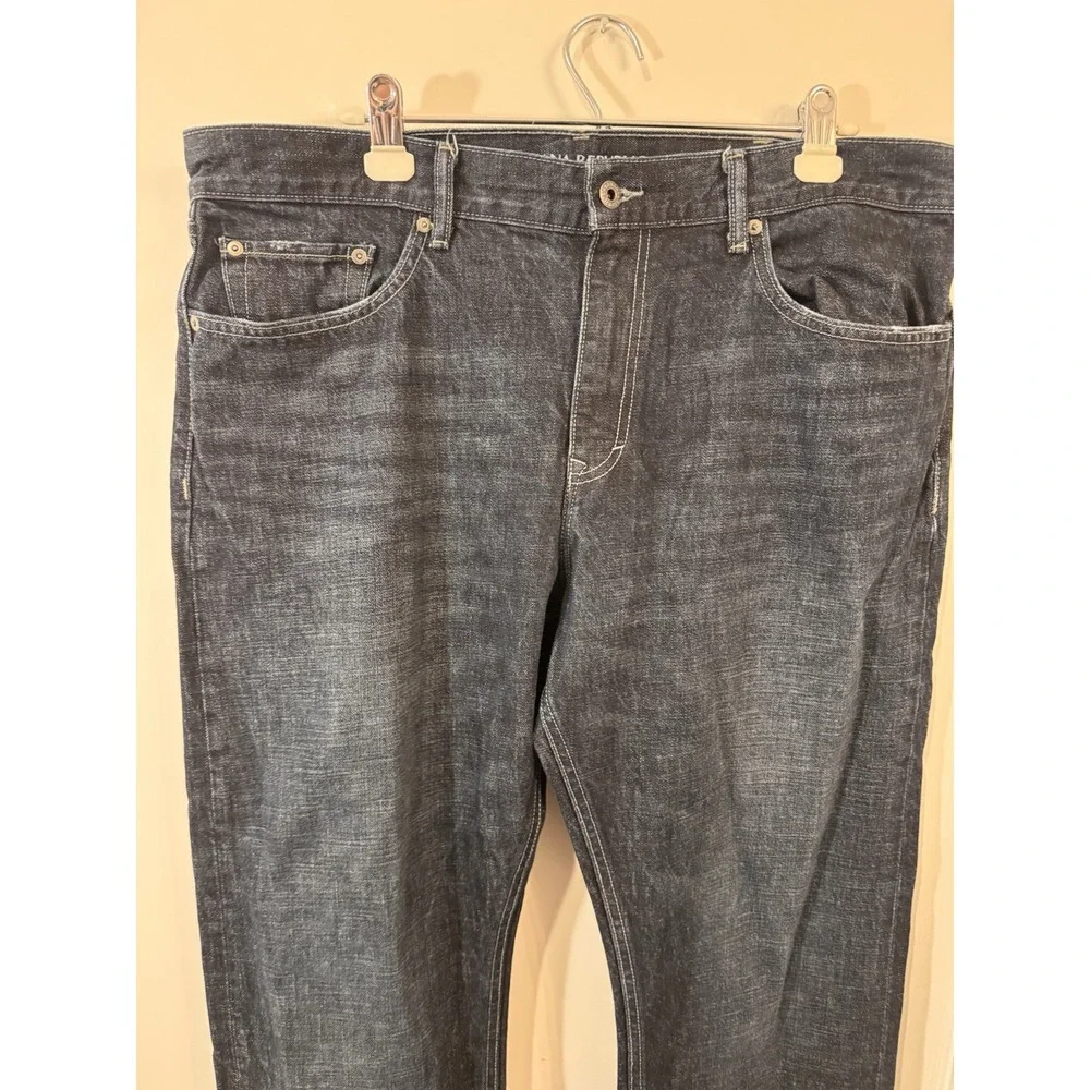 BANANA REPUBLIC Men's SZ‎ 38X32 Slim 100% Cotton Dark Blue Jeans Trousers